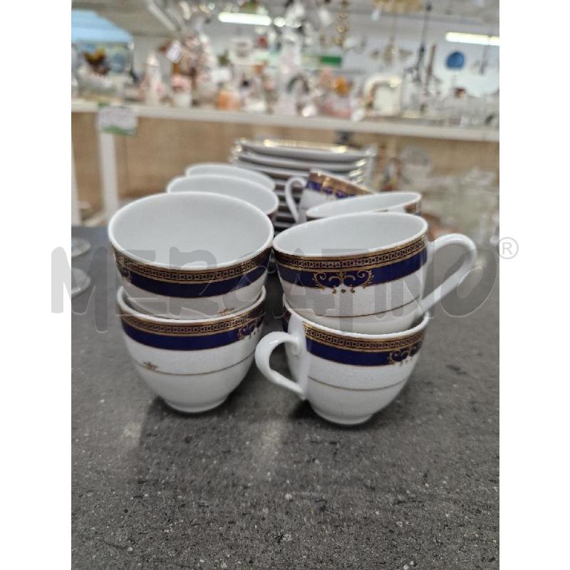 TAZZE PZ. 12 +LATT+ZUCCH+CAFFE BIANCO DORATO BLU | Mercatino dell'Usato Acerra 2