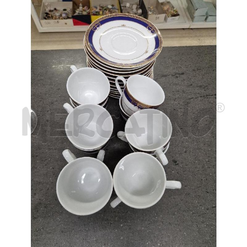 TAZZE PZ. 12 +LATT+ZUCCH+CAFFE BIANCO DORATO BLU | Mercatino dell'Usato Acerra 3