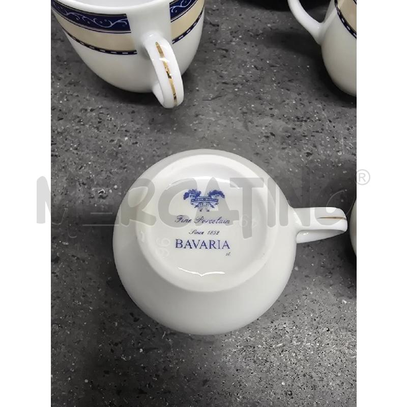 TAZZE PZ. 6+PIATT+ZUCCH+LATT+CAFF BIANCA DECORO BLU BEIGE | Mercatino dell'Usato Acerra 3