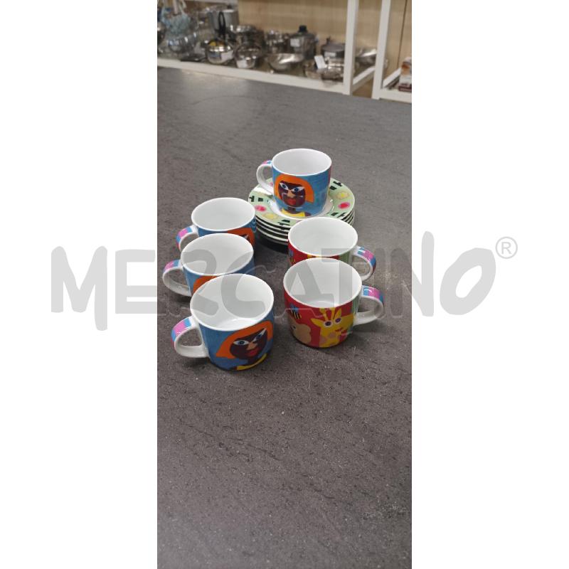 TAZZE PZ. 6 + 6 PIATT. FIG. ANIMALETTI | Mercatino dell'Usato Acerra 1
