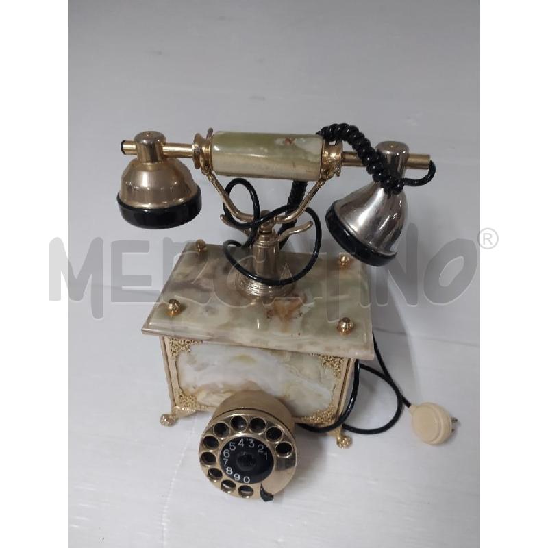 TELEFONO VINTAGE DORATO ONICE VERDE | Mercatino dell'Usato Acerra 1
