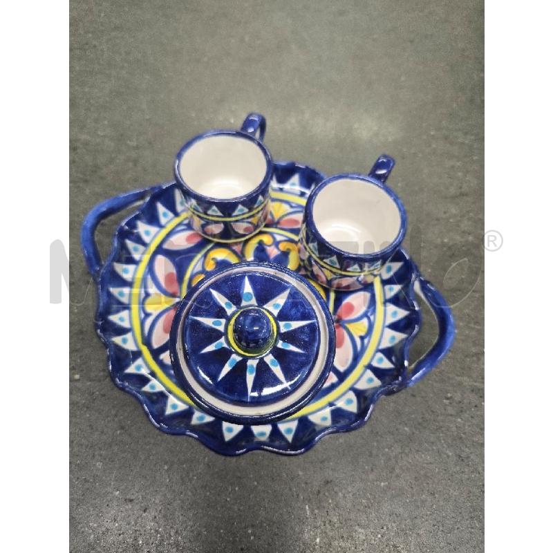 TETE A TETE ZUCCH+VASSOIO BLU DECORI | Mercatino dell'Usato Acerra 1