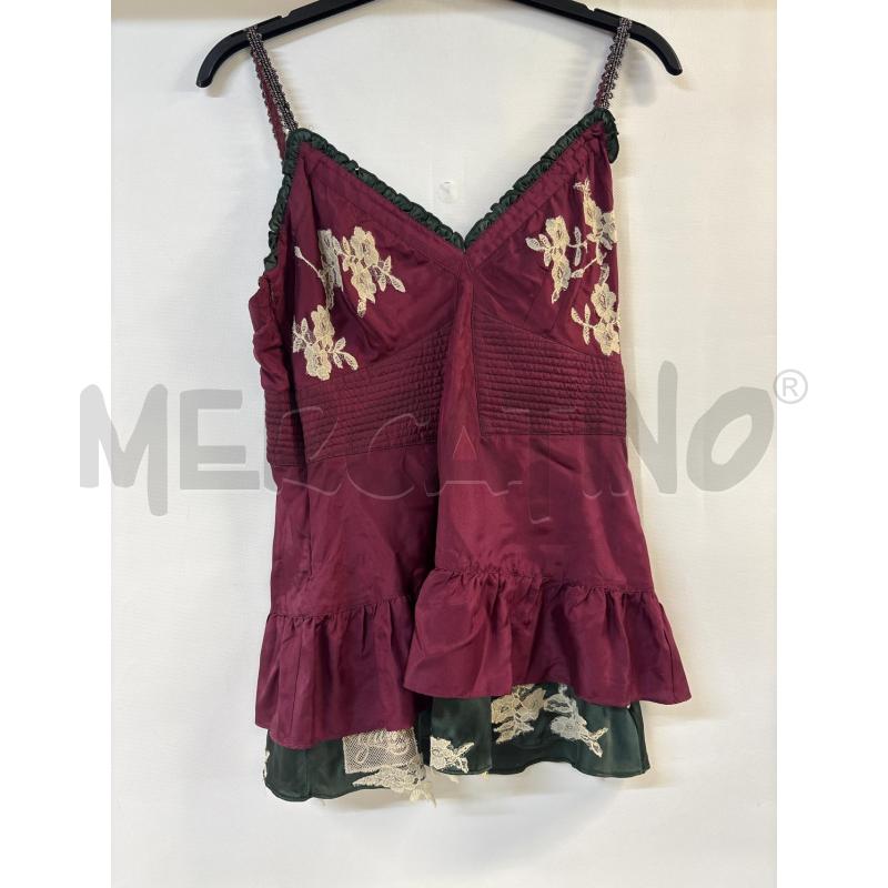 TOP GUESS ROSSO VERDE BEIGE | Mercatino dell'Usato Acerra 1