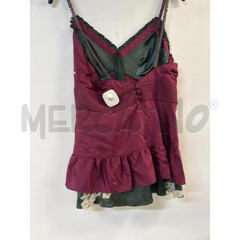 TOP GUESS ROSSO VERDE BEIGE | Mercatino dell'Usato Acerra 2