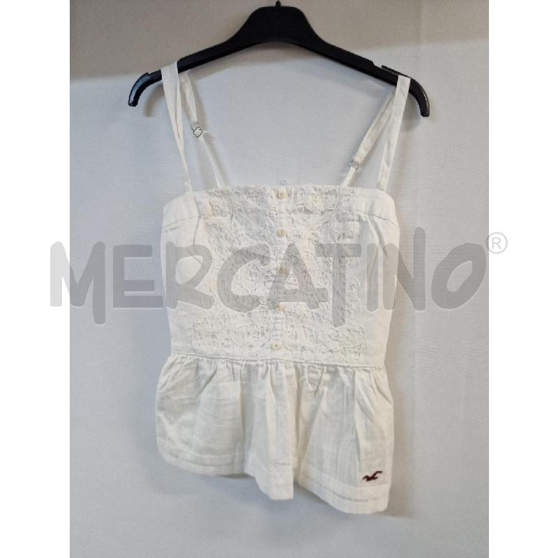 TOP HOLLISTER BIANCO | Mercatino dell'Usato Acerra 1