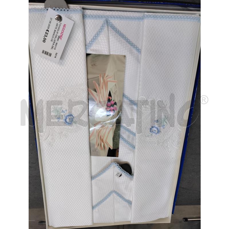 TOVAGLIA GALLERIA DELL ARTE BIANCO CELESTE 12 POSTI | Mercatino dell'Usato Acerra 1