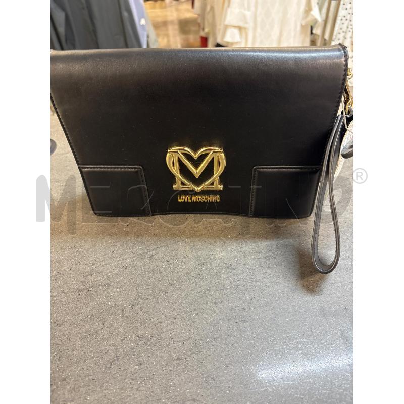 TRACOLLA DONNA LOVE MOSCHINO NERO LOGO DORATO | Mercatino dell'Usato Acerra 1