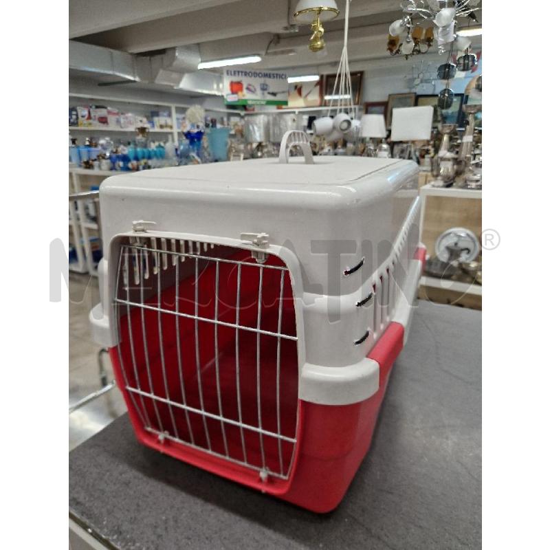 TRASPORTINA ANIMALI BIANCO ROSSO DA VISIONARE | Mercatino dell'Usato Acerra 1