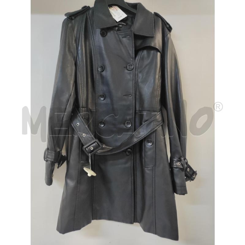 TRENCH DONNA MIACOMETINA NERO SIMILPELLE | Mercatino dell'Usato Acerra 1