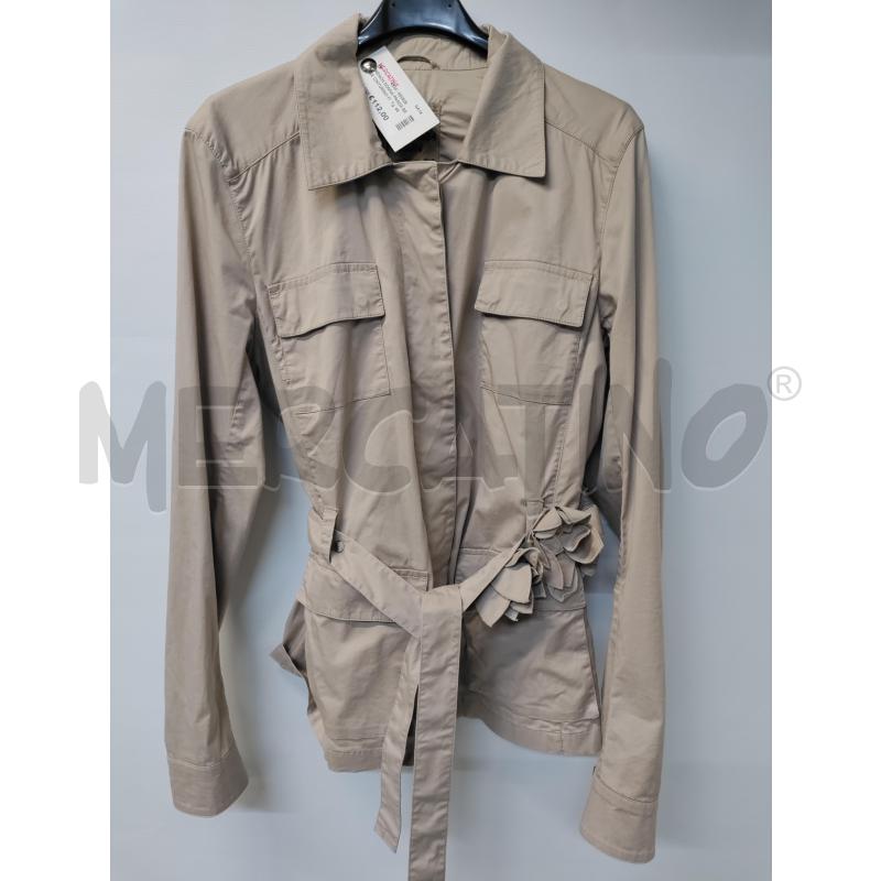 TRENCH DONNA PRADA BEIGE CINTURINO FIORE | Mercatino dell'Usato Acerra 1
