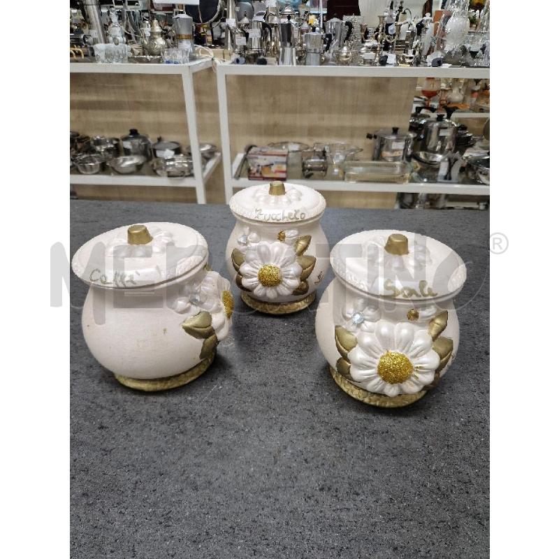 TRIV BARATTOLI BIANCO DORATO FIORI | Mercatino dell'Usato Acerra 1