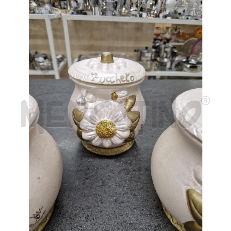 TRIV BARATTOLI BIANCO DORATO FIORI | Mercatino dell'Usato Acerra 3
