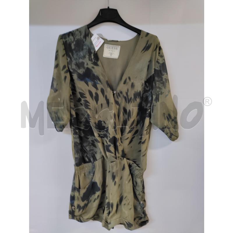 TUTA INTERA PANTALONCINO DONNA GUESS VERDE CHIARO SCUURO | Mercatino dell'Usato Acerra 1