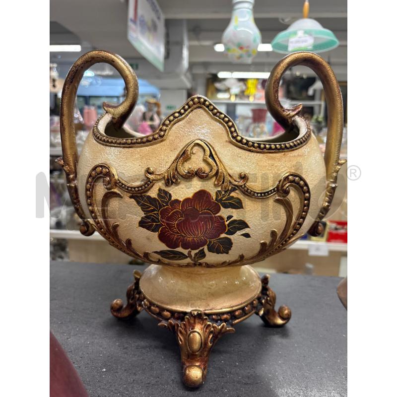 VASO ALTO BOMBATO 2 MANICI FIORE ROSSO | Mercatino dell'Usato Acerra 1