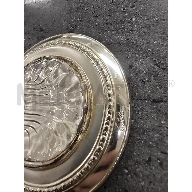 VASO BASE SILVER SPIRALE VETRO BLU | Mercatino dell'Usato Acerra 2