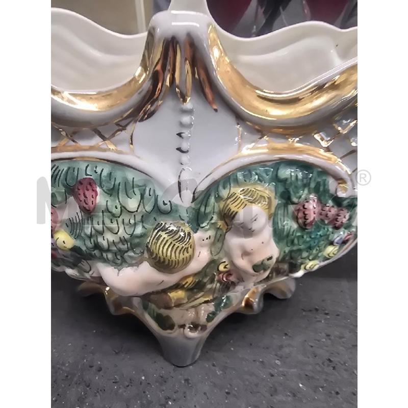 VASO BASSO 2 MANICI ANGIOLETTI RILIEVO | Mercatino dell'Usato Acerra 3