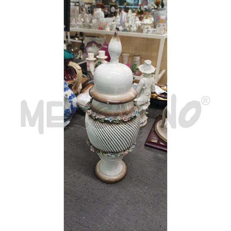 VASO BEIGE DEC. FIORI | Mercatino dell'Usato Acerra 1