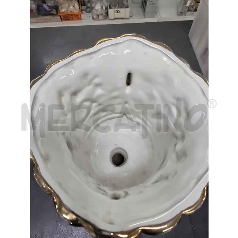 VASO BIANCO CON PUTI STRISCE DORATE | Mercatino dell'Usato Acerra 3