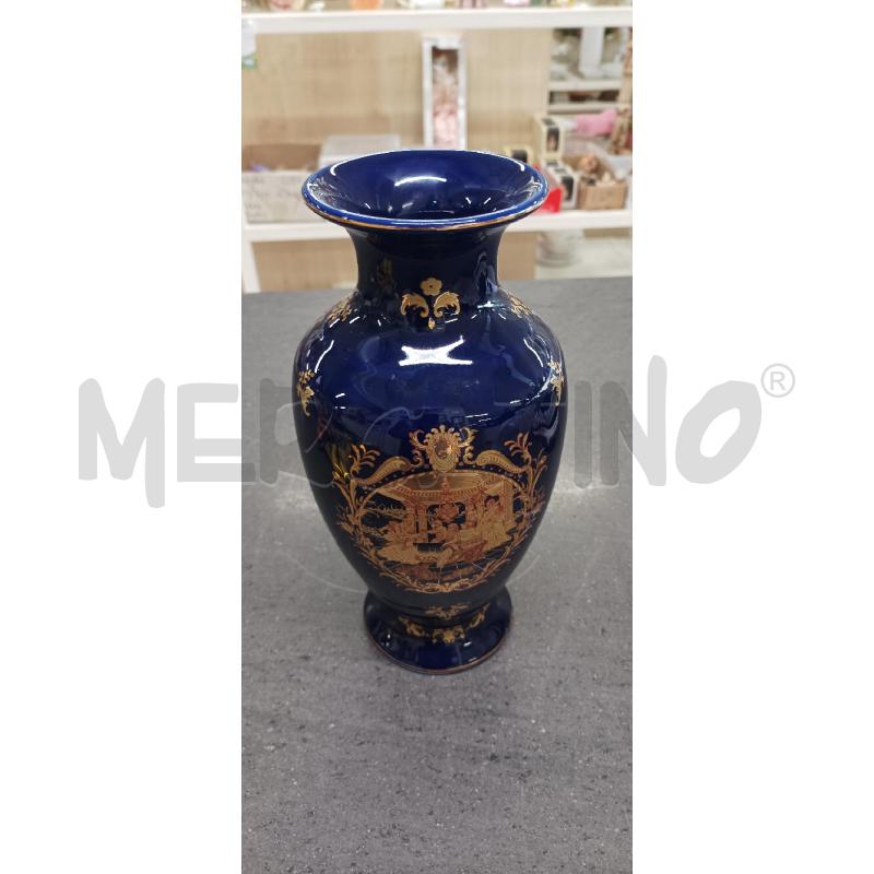VASO BLU DEC. DORATO | Mercatino dell'Usato Acerra 1