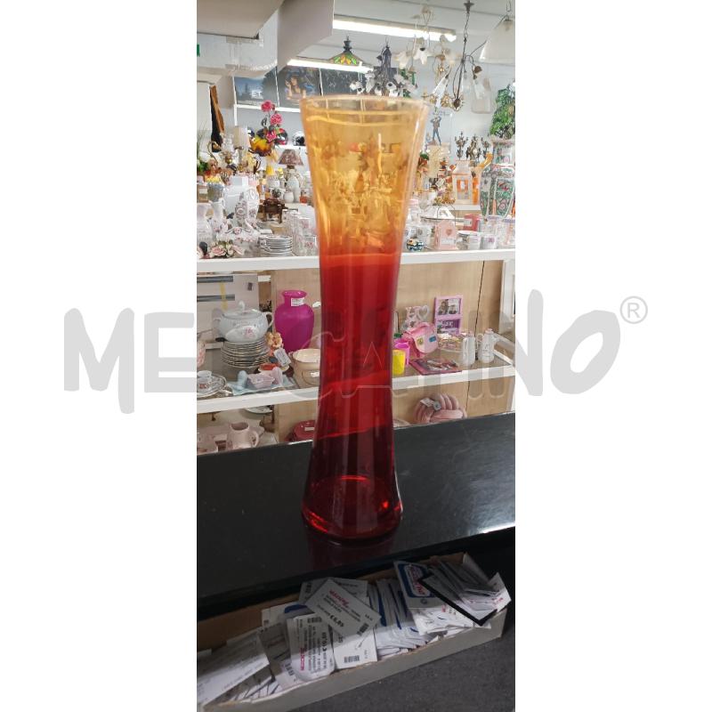 VASO CILINDRICO ROSSO ARANCIONE | Mercatino dell'Usato Acerra 1