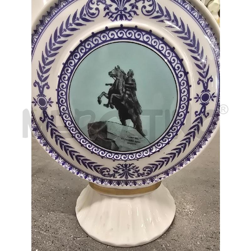 VASO FORMA TEIERA BIANCA DECORO BLU | Mercatino dell'Usato Acerra 2