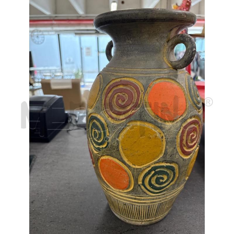 VASO GRIGIO CERCHI COLORATI | Mercatino dell'Usato Acerra 2