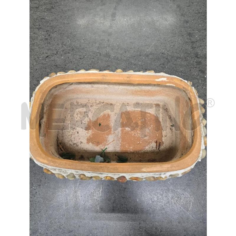 VASO MARRONE SASSOLINI RETTANGOLARE | Mercatino dell'Usato Acerra 2