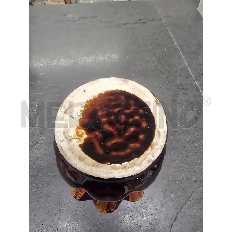 VASO MARRONE STRISCE ARANCIO | Mercatino dell'Usato Acerra 3
