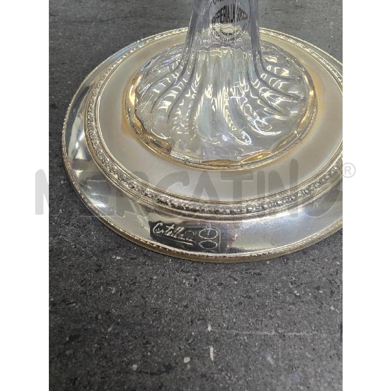 VASO VETRO BLU BASE SILVER | Mercatino dell'Usato Acerra 3