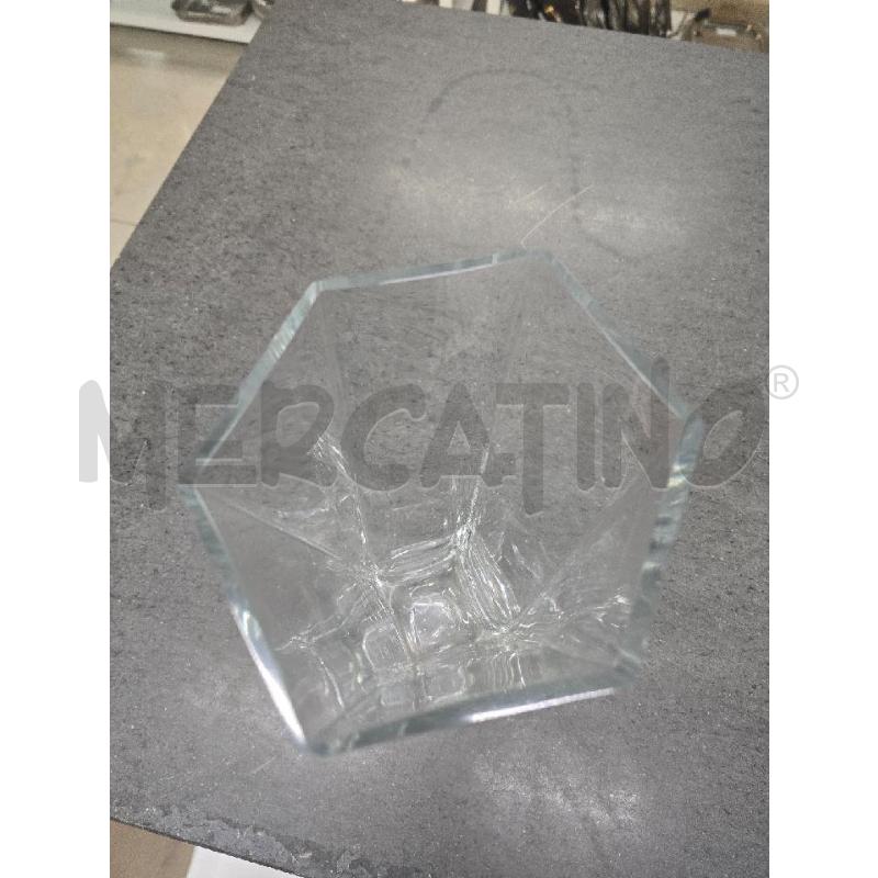 VASO VETRO ESAGONALE BASE  | Mercatino dell'Usato Acerra 2
