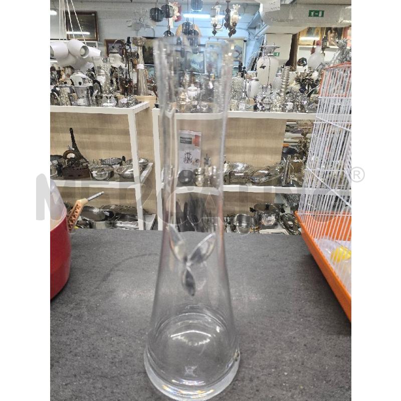 VASO VETRO FOGLIE SILVER | Mercatino dell'Usato Acerra 1