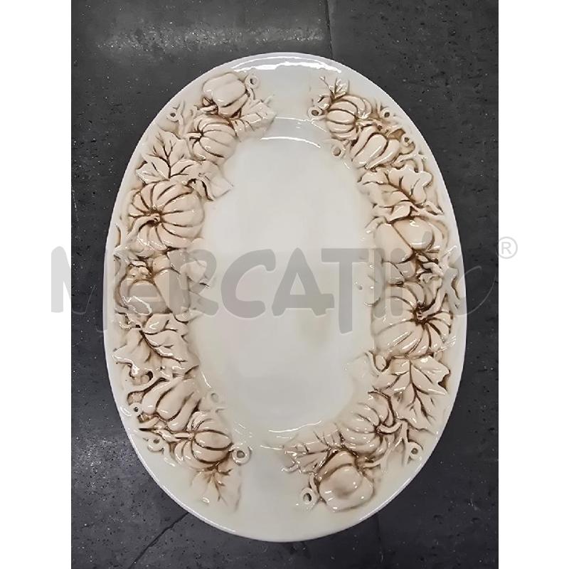 VASSOIETTO BIANCO FIORI RILIEVO | Mercatino dell'Usato Acerra 1