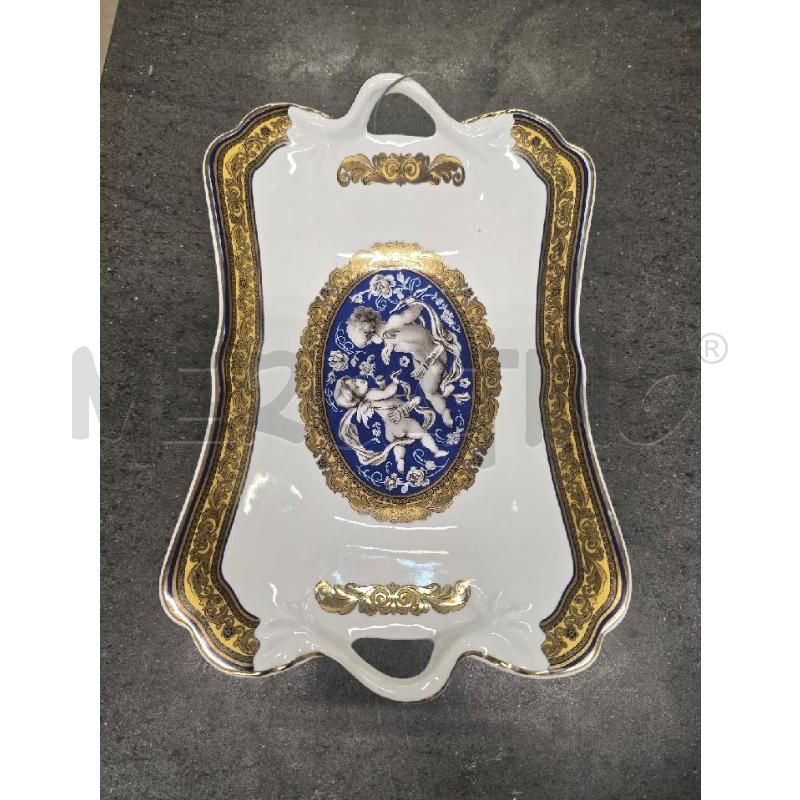 VASSOIO BLU DORATO 2 MANICI | Mercatino dell'Usato Acerra 1