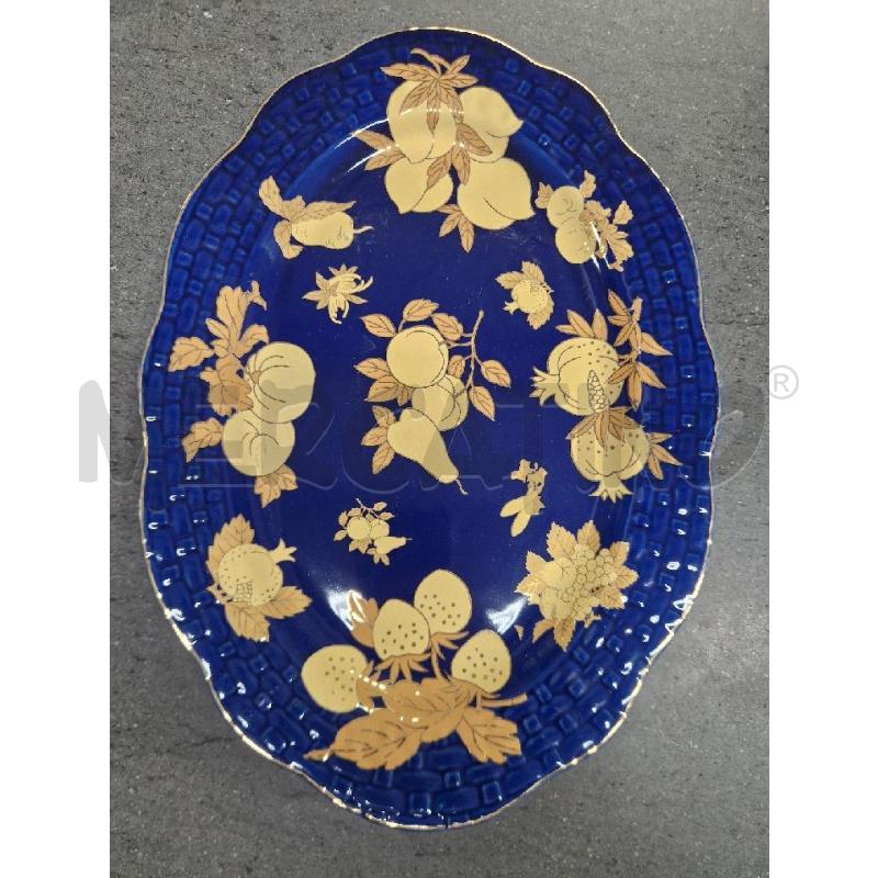 VASSOIO BLU FRUTTA DORATA  | Mercatino dell'Usato Acerra 1
