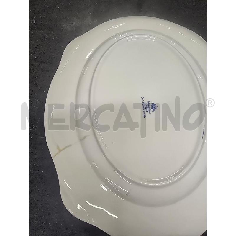 VASSOIO GRANDE BIANCO DECORI BLU FIGURA CASTELLO | Mercatino dell'Usato Acerra 3