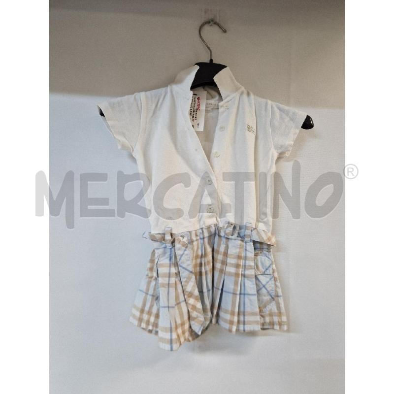 VESTITO BAMBINA BIANCO CELESTE BURBERRY | Mercatino dell'Usato Acerra 1