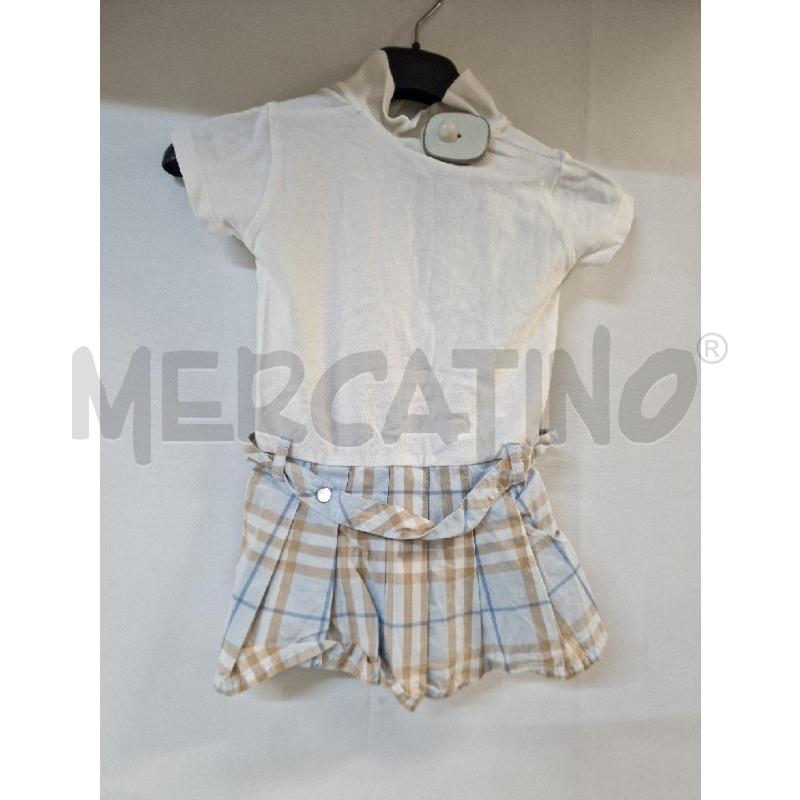 VESTITO BAMBINA BIANCO CELESTE BURBERRY | Mercatino dell'Usato Acerra 2