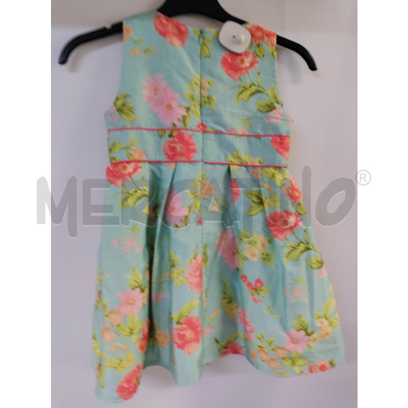 VESTITO BAMBINA BYBLOS VERDE FIORI ROSA ARANCINE | Mercatino dell'Usato Acerra 2