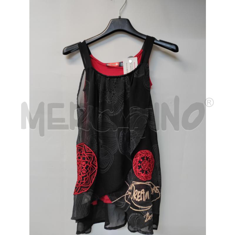 VESTITO BAMBINA DESIGUAL NERO ROSSO  | Mercatino dell'Usato Acerra 1