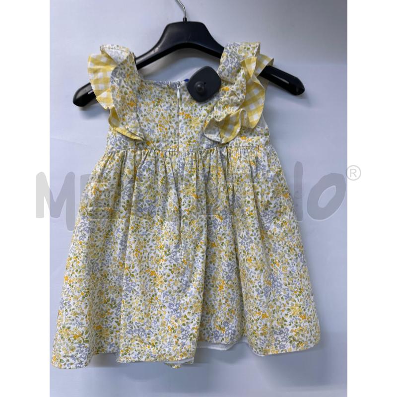VESTITO BAMBINA GIALLO CELESTE FIORI | Mercatino dell'Usato Acerra 2
