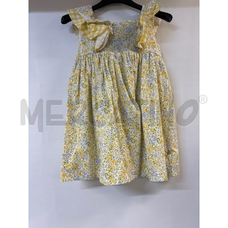 VESTITO BAMBINA GIALLO CELESTE FIORI | Mercatino dell'Usato Acerra 1