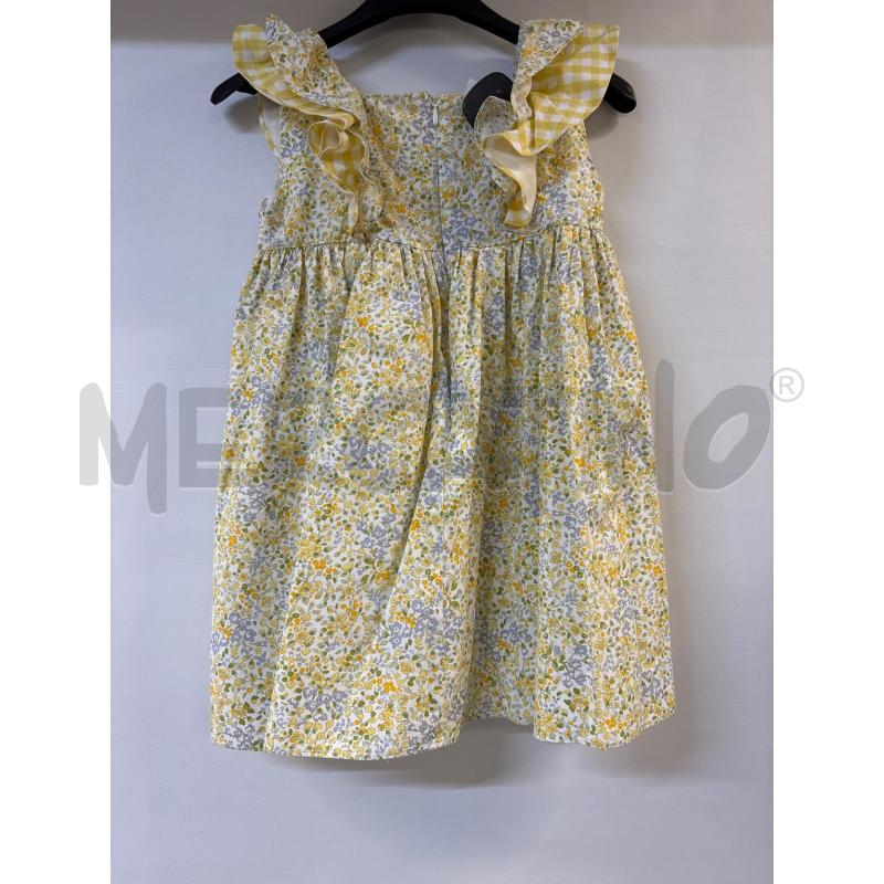 VESTITO BAMBINA GIALLO CELESTE FIORI | Mercatino dell'Usato Acerra 2