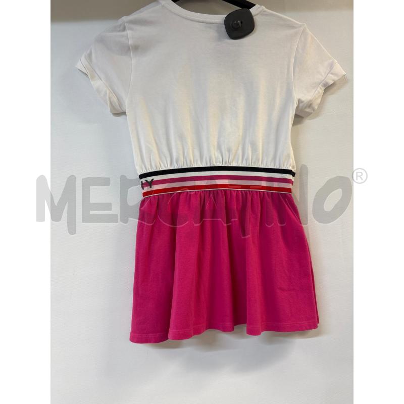 VESTITO BAMBINA GIVENCHY BIANCO FUXIA | Mercatino dell'Usato Acerra 2
