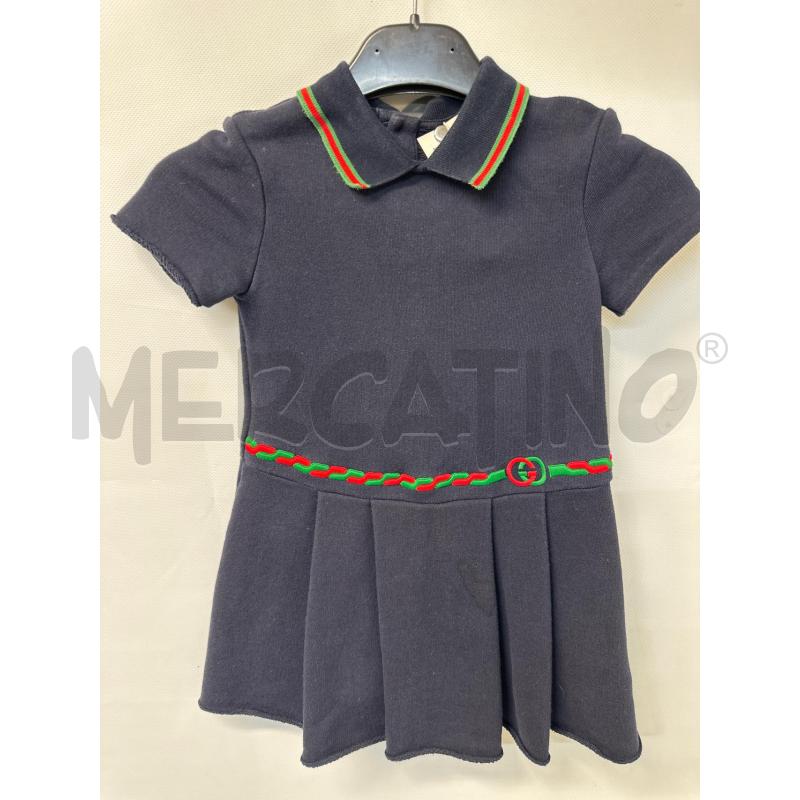 VESTITO BAMBINA GUCCI BLU ROSSO VERDE | Mercatino dell'Usato Acerra 1