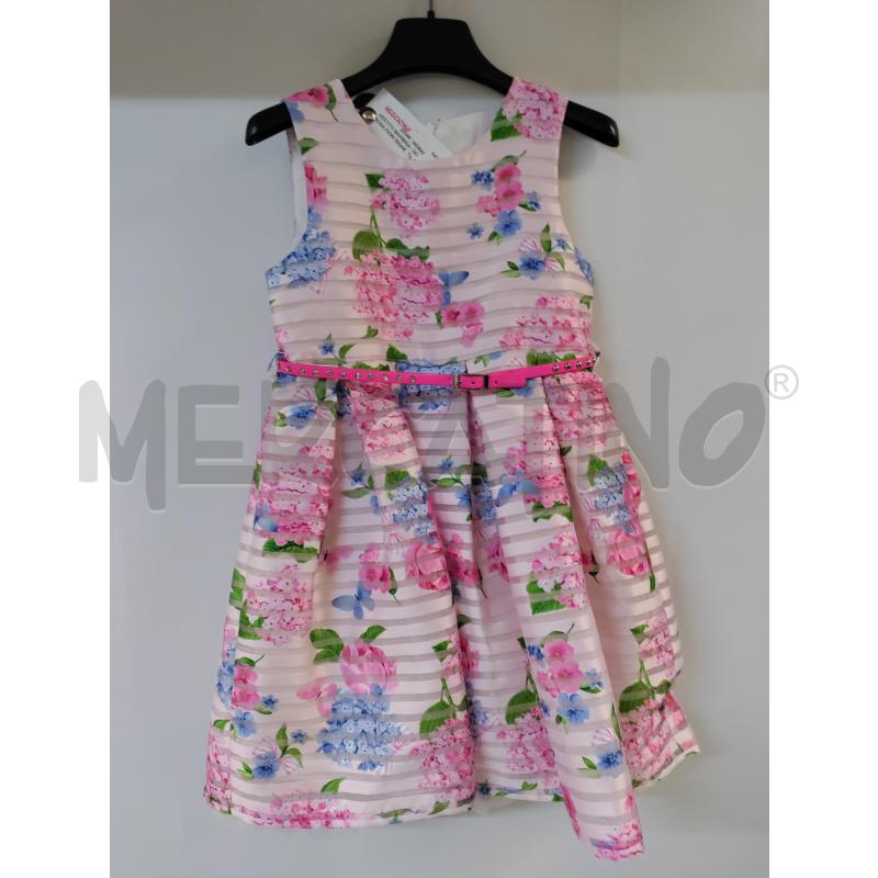 VESTITO BAMBINA I DO ROSA FIORI RIGHE | Mercatino dell'Usato Acerra 1