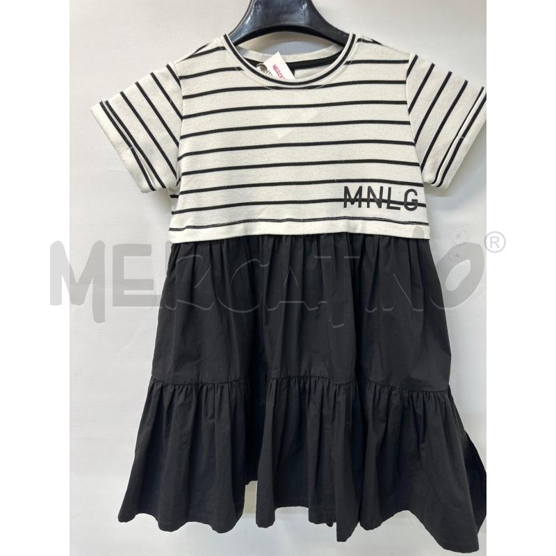 VESTITO BAMBINA MANILA GRACE BIANCO NERO | Mercatino dell'Usato Acerra 1