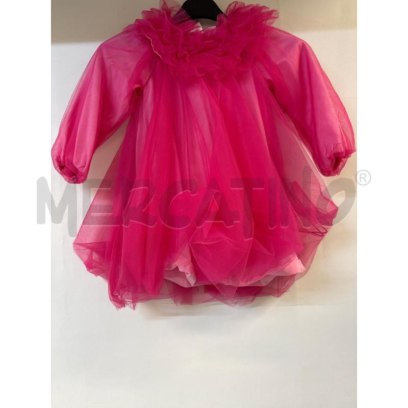 VESTITO BAMBINA MONNALISA FUXIA VELO | Mercatino dell'Usato Acerra 1