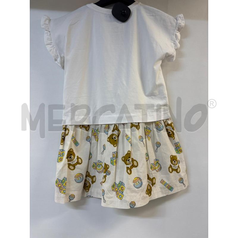 VESTITO BAMBINA MOSCHINO BIANCO CON ORSACCHIOTTO | Mercatino dell'Usato Acerra 2