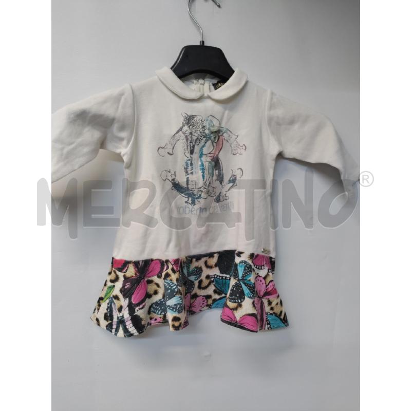 VESTITO BAMBINA ROBERTO CAVALLI BIANCO FARFALLE | Mercatino dell'Usato Acerra 1
