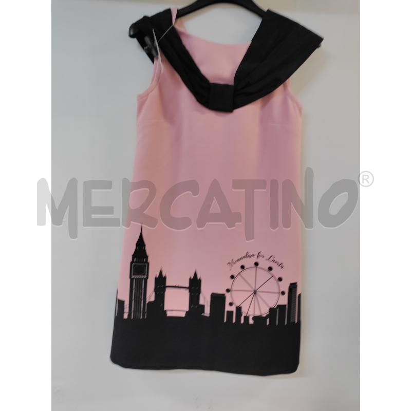 VESTITO BAMBINA ROSA NERO MONNALISA  | Mercatino dell'Usato Acerra 1